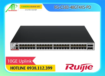 RG-CS83-48GT4XS-PD, switch RG-CS83-48GT4XS-PD, chia mạng RG-CS83-48GT4XS-PD, thiết bị chuyển mạch RG-CS83-48GT4XS-PD, cấu hình RG-CS83-48GT4XS-PD, thông số RG-CS83-48GT4XS-PD, thông số kỹ thuật RG-CS83-48GT4XS-PD, giá RG-CS83-48GT4XS-PD  