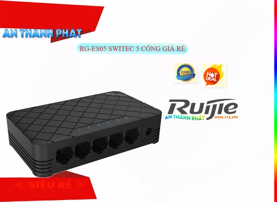 Lắp đặt camera wifi giá rẻ RG-ES05 Switch chuyển đổi mạng Hãng Ruijie