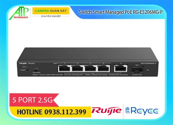 RG-ES206MG-P, switch RG-ES206MG-P, chia mạng RG-ES206MG-P, thiết bị chuyển mạch RG-ES206MG-P, cấu hình RG-ES206MG-P, thông số RG-ES206MG-P, thông số kỹ thuật RG-ES206MG-P, giá RG-ES206MG-P  