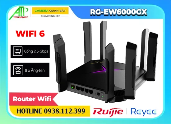 RG-EW6000GX,router RG-EW6000GX, Ruijie RG-EW6000GX,router Ruijie Reyee RG-EW6000GX,wifi 6 RG-EW6000GX,router wifi 6 AX6000,router wifi 6 Ruijie,router mesh RG-EW6000GX,router mesh wifi 6, router wifi 6 tốc độ cao, router 2.5G RG-EW6000GX,Router Wifi 6 Ruijie RG-EW6000GX, Wifi 6 Ruijie RG-EW6000GX