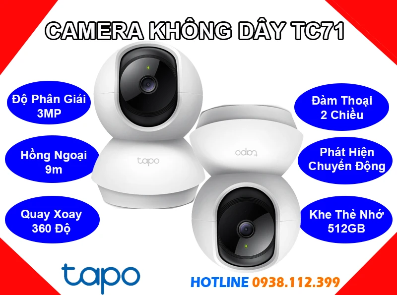 Camera IP Wifi Không Dây Tapo TC71 (3MP), lắp đặt camera Tapo TC71, camera quan sát Tapo TC71, lắp camera Tapo TC71 giá rẻ, camera không dây Tapo TC71, camera Tapo TC71 chính hãng, mua camera Tapo TC71 giá rẻ, Tapo TC71, camera Tapo TC71, TC71, camera quay xoay Tapo TC71,