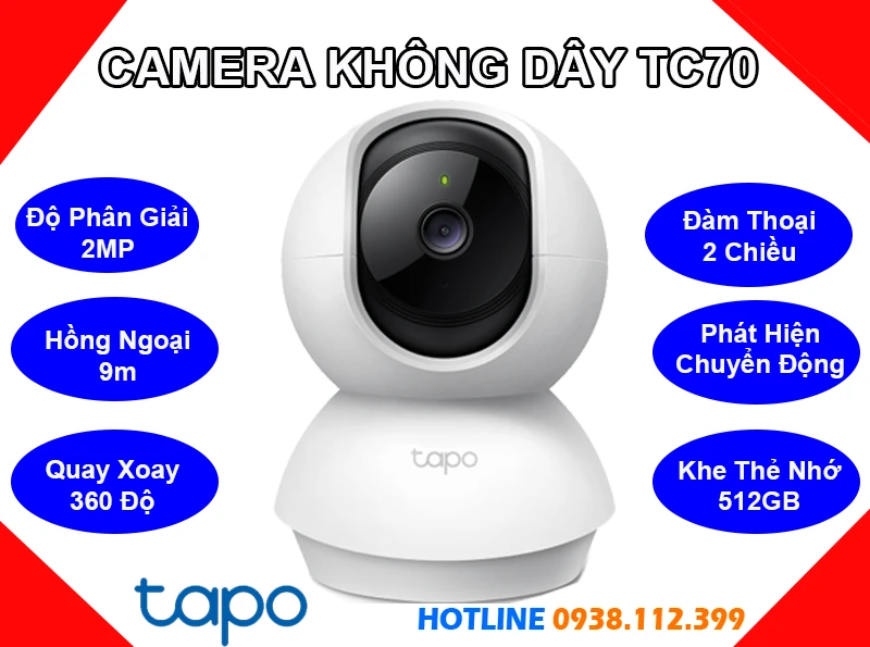 Camera Không Dây Tapo TC70 (2MP), camera quan sát Tapo TC70, lắp đặt camera Tapo TC70, lắp camera Tapo TC70 giá rẻ, Tapo TC70, TC70, camera Tapo TC70, mua camera Tapo TC70 giá rẻ, camera quay xoay Tapo TC70, camera trong nhà Tapo TC70, camera Tapo TC70 chính hãng,