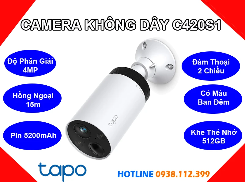Lắp đặt camera Tapo C420S1 Camera Dùng Pin Không Dây