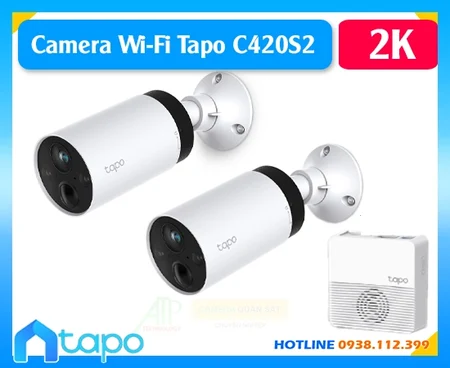 Camera Wi-Fi Tapo C420S2, Camera 2K Tapo C420S2, Camera không dây Tapo C420S2, Camera ngoài trời Tapo C420S2, Camera an ninh Tapo C420S2, Camera pin Tapo C420S2, Camera Starlight Tapo C420S2