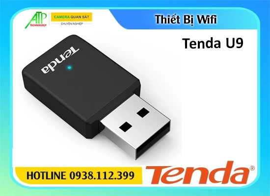 Lắp đặt camera USB Thu Wifi 2 Băng Tần Tenda U9
