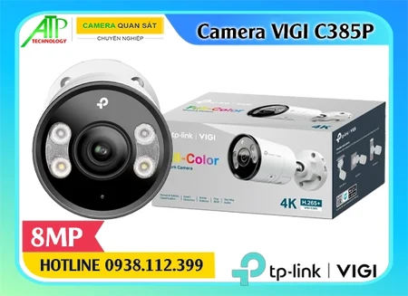 TP-Link VIGI C385P sử dụng công nghệ Smart IR, cảm biến 4K 8MP cho hình ảnh chi tiết, hỗ trợ thu âm qua micro tích hợp, cảnh báo thông minh phân loại người xe, chuẩn IP67 vỏ kim loại chống mưa nắng, hỗ trợ lưu trữ thẻ nhớ 256GB cùng chuẩn nén H.265+ tiết kiệm dung lượng.
