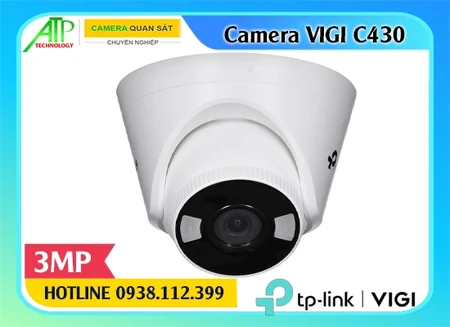 Camera VIGI C430 Full Color, VIGI C430 ghi màu ban đêm, Camera VIGI C430 3MP, VIGI C430 tích hợp mic, Camera IP VIGI C430 giá rẻ, VIGI C430 phát hiện người và phương tiện, Camera VIGI C430 công nghệ H265+