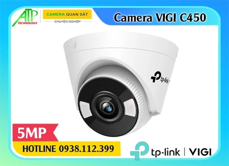 Camera VIGI C450 5MP, VIGI C450 đàm thoại hai chiều, VIGI C450 phát hiện thông minh, Camera C450 , VIGI C450 ghi màu ban đêm, VIGI C450 hỗ trợ thẻ nhớ 256GB, Camera VIGI C450 chế độ hành lang
