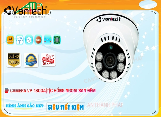 Lắp đặt camera wifi giá rẻ Camera VP-1300A|T|C Dome Nhỏ Gọn