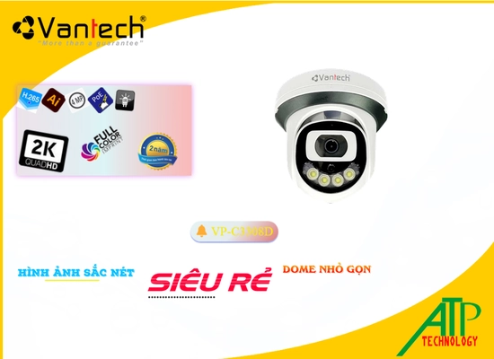 Lắp đặt camera wifi giá rẻ VP-C3308D Camera ❇ Dome Starlight
