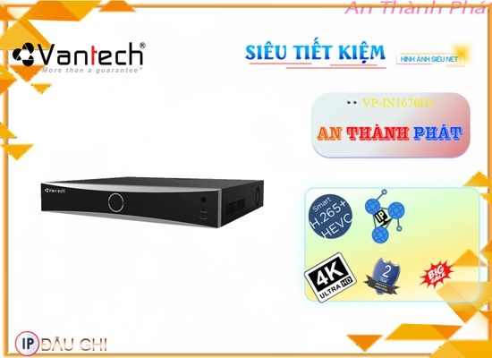 Lắp đặt camera wifi giá rẻ Đầu Thu KTS VanTech VP-iN1670H4 Công Nghệ Mới ✲