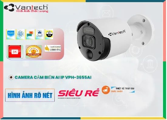 Lắp đặt camera wifi giá rẻ VPH-3655AI Camera An Ninh Vantech