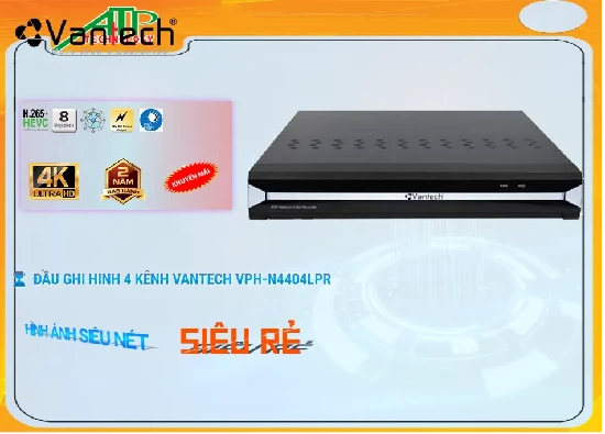 Lắp đặt camera wifi giá rẻ Đầu Thu VanTech VPH-N4404LPR