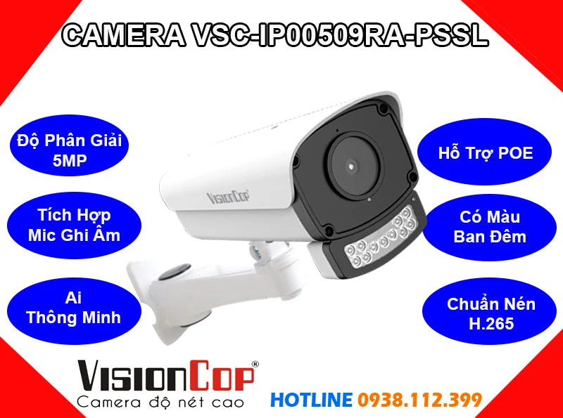 Camera VISIONCOP VSC-IP00509RA-PSSL (5MP),thông số Loại Camera Giá rẻ VSC-IP00509RA-PSSL,VSC-IP00509RA-PSSL Giá Hấp Dẫn,chất lượng VSC-IP00509RA-PSSL 5.0 MP