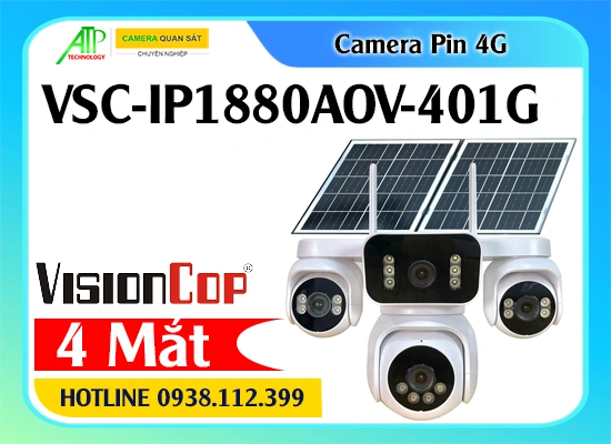 camera VSC-IP1880AOV-401G, camera IP quay quét ngoài trời 8MP, camera IP 4G tích hợp pin năng lượng mặt trời, camera PTZ ngoài trời có sim 4G, camera full color ban đêm, camera AI phát hiện người, camera giám sát 4K AOV