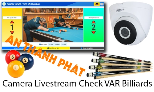 Camera Livestream Check VAR Billiards, camera check var bida, giải pháp check var billiards, camera livestream bida, hệ thống check var bida, camera quan sát bàn bida, check var bida chuyên nghiệp, camera ghi hình bida, camera trọng tài bida, livestream bida chất lượng cao
