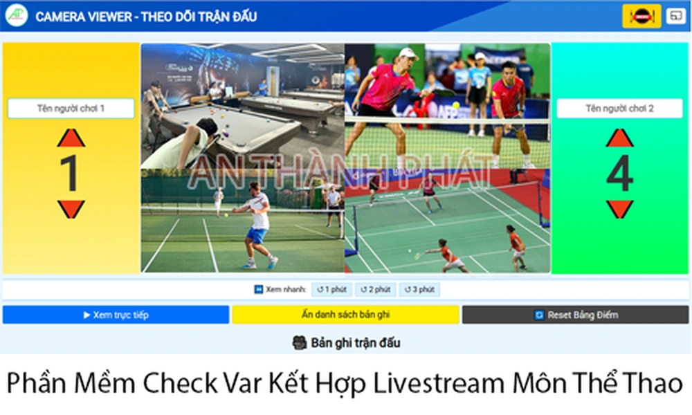Phần mềm Check VAR thể thao, Check VAR kết hợp livestream, phần mềm VAR livestream thể thao, hệ thống Check VAR sân thể thao, camera Check VAR livestream, giải pháp Check VAR thi đấu, phần mềm xem lại VAR thể thao, livestream thể thao tích hợp VAR, công nghệ Check VAR hiện đại