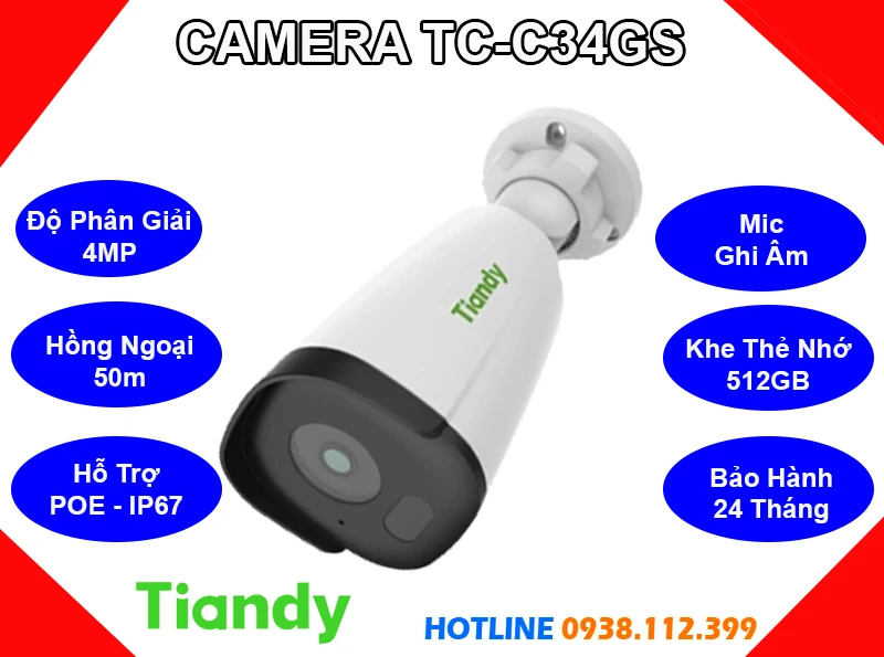 Camera TIANDY TC-C34GS (4MP), camera quan sát TIANDY TC-C34GS, camera giám sát TIANDY TC-C34GS, camera ghi âm TIANDY TC-C34GS, camera chính hãng TIANDY TC-C34GS, lắp đặt camera TIANDY TC-C34GS, lắp camera TIANDY TC-C34GS giá rẻ, TIANDY TC-C34GS, TC-C34GS,