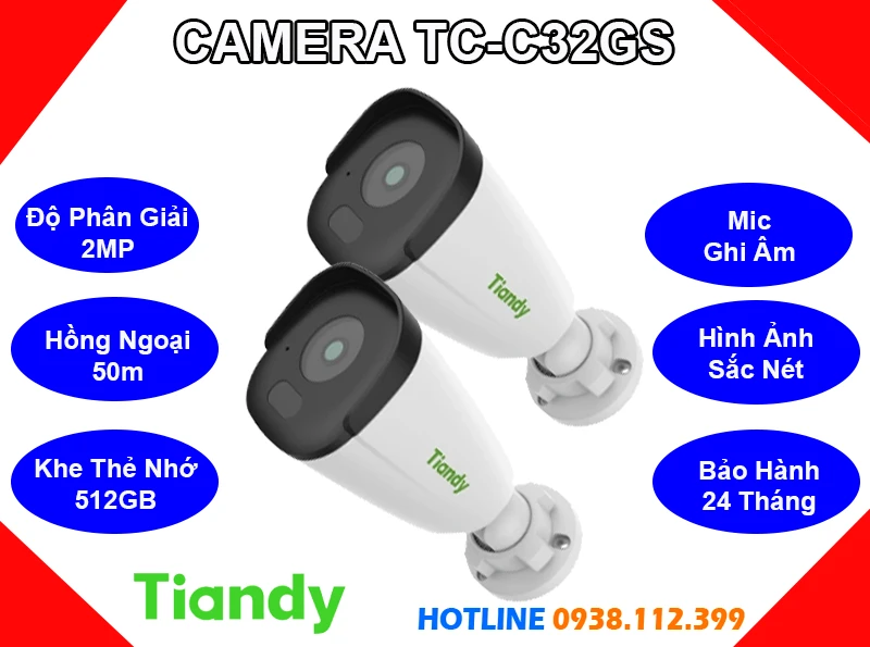 Camera TIANDY TC-C32GS (2MP), camera quan sát TIANDY TC-C32GS, camera ghi âm TIANDY TC-C32GS, lắp đặt camera TIANDY TC-C32GS, lắp camera TIANDY TC-C32GS, camera TIANDY TC-C32GS giá rẻ, camera ngoài trời TIANDY TC-C32GS, TIANDY TC-C32GS, TC-C32GS,