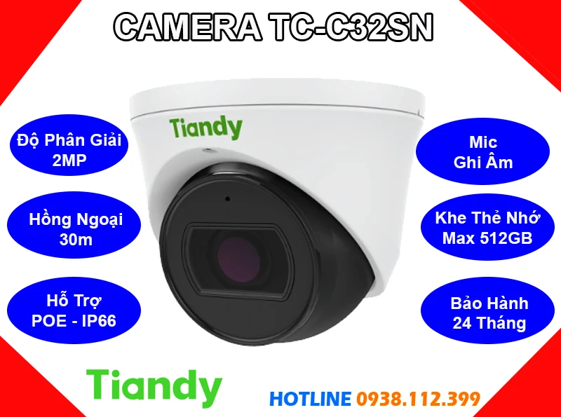 Camera Ghi Âm TIANDY TC-C32SN (2MP), camera quan sát TIANDY TC-C32SN, TIANDY TC-C32SN, TC-C32SN, lắp đặt camera TIANDY TC-C32SN, lắp camera TIANDY TC-C32SN giá rẻ, camera TIANDY TC-C32SN giá rẻ, camera ghi âm TIANDY TC-C32SN, camera trong nhà TIANDY TC-C32SN,