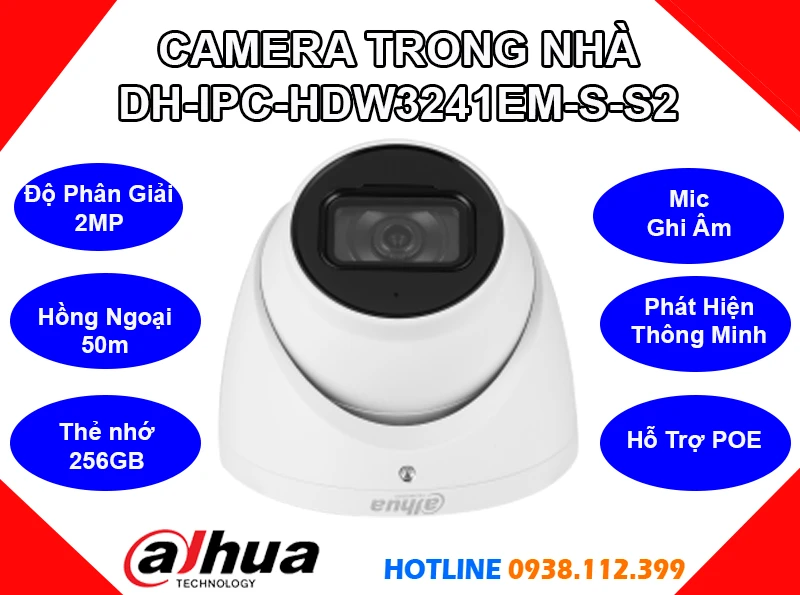 Camera Dahua DH-IPC-HDW3241EM-S-S2 (2MP), DH-IPC-HDW3241EM-S-S2, camera quan sát DH-IPC-HDW3241EM-S-S2, lắp đặt camera DH-IPC-HDW3241EM-S-S2, camera DH-IPC-HDW3241EM-S-S2 chính hãng, camera DH-IPC-HDW3241EM-S-S2 giá rẻ, camera ghi âm DH-IPC-HDW3241EM-S-S2, lắp camera DH-IPC-HDW3241EM-S-S2 giá rẻ,
