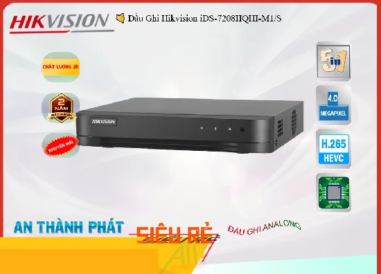 Lắp đặt camera wifi giá rẻ Đầu Thu KTS Hikvision iDS-7208HQHI-M1/S Mẫu Đẹp ❇