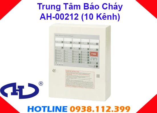 Trung Tâm Báo Cháy 10 Kênh Horing AH-00212, trung báo cháy 10 kênh AH-00212 chính hãng, lắp đặt trung tâm báo cháy AH-00212 10 kênh giá rẻ