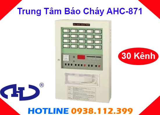 Trung Tâm Báo Cháy 30 Kênh Horing AHC-871, trung tâm báo cháy AHC-871 30 kênh chính hãng, lắp đặt trung tâm báo cháy 30 kênh AHC-871 giá rẻ