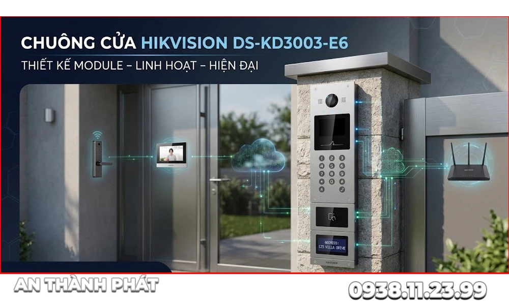 chuôn cửa hiện đại nổi bật nhà hikvision HIKVISION DS-KD3003-E6