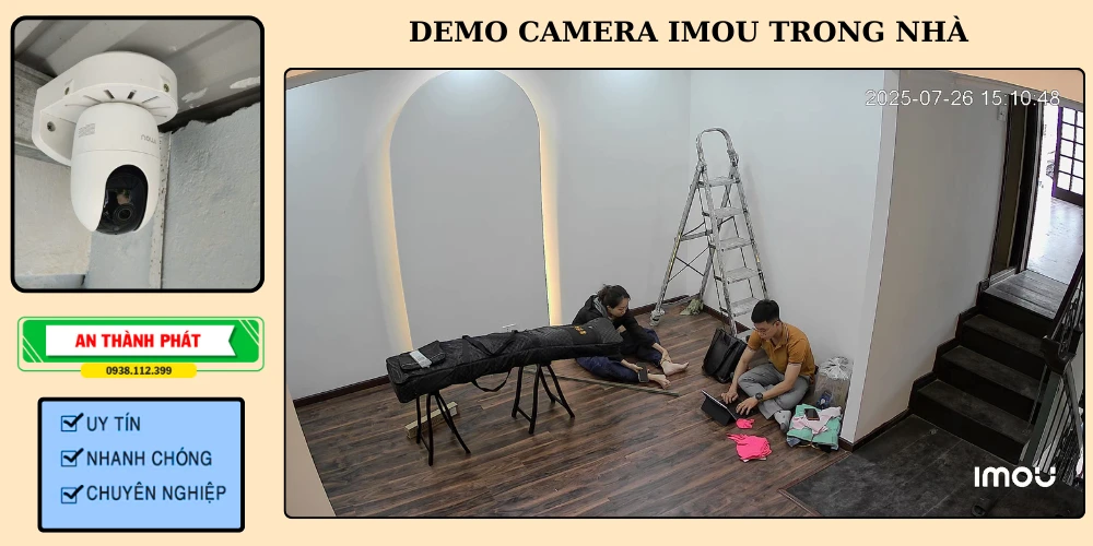 demo thực tế camera quan sát imou chúng tôi đã lắp đặt thành công