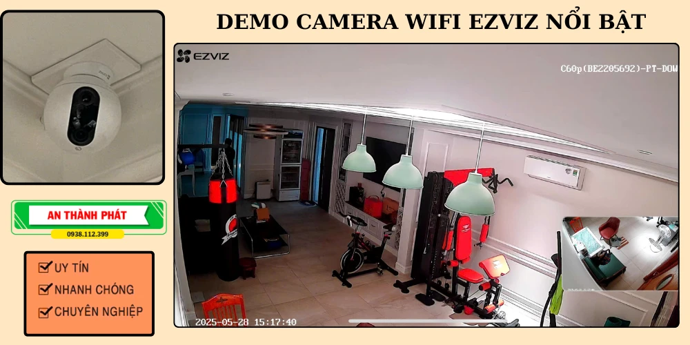 demo camera quan sát ezviz 2 mắt công nghệ mới