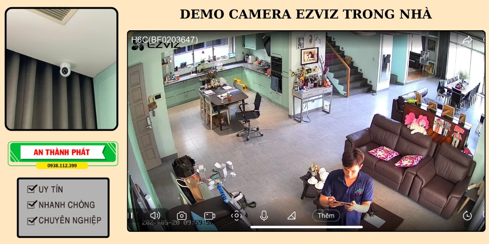 demo camera quan sát trong nhà ezviz chất lượng cao thông minh 