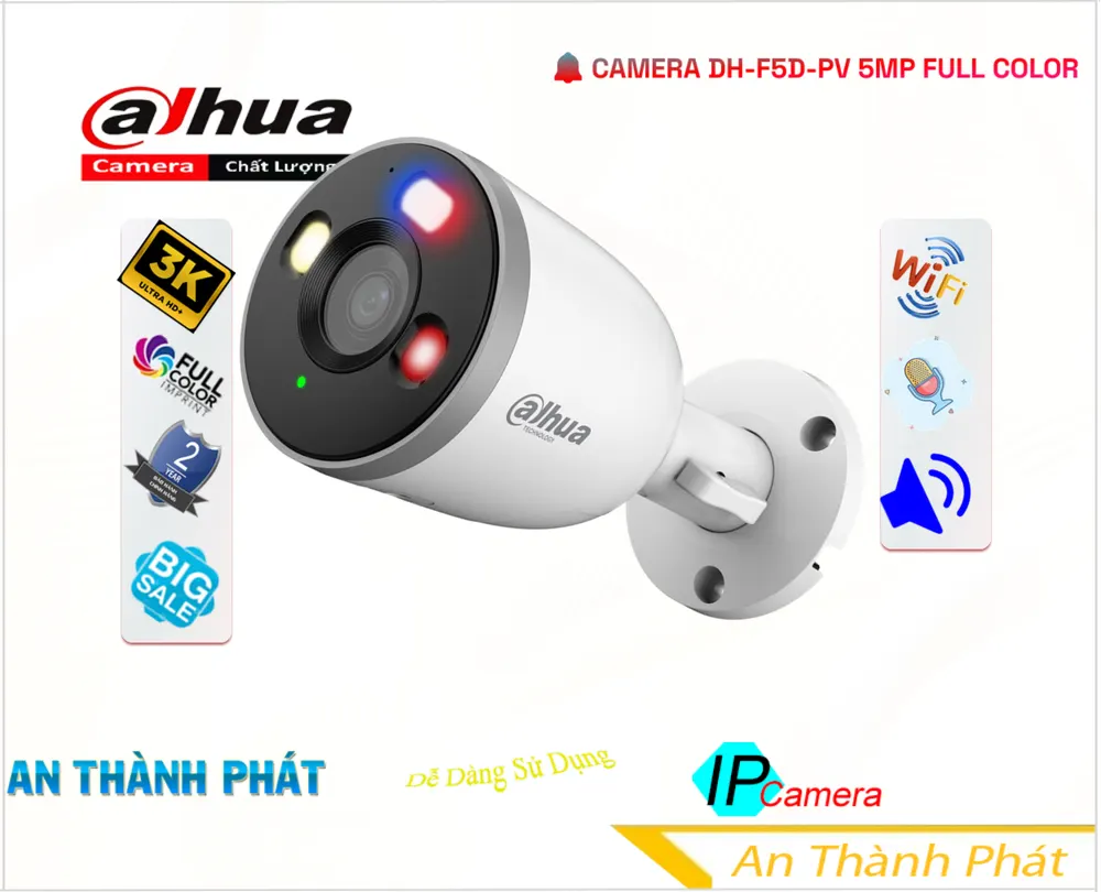 Camera Không Dây Công nghệ nỗi bật Thuật toán AI deep learning phân biệt người & phương tiện DH-F5D-PV Dahua Camera Không Dây Công nghệ nỗi bật Thuật toán AI deep learning phân biệt người & phương tiện DH-F5D-PV Dahua