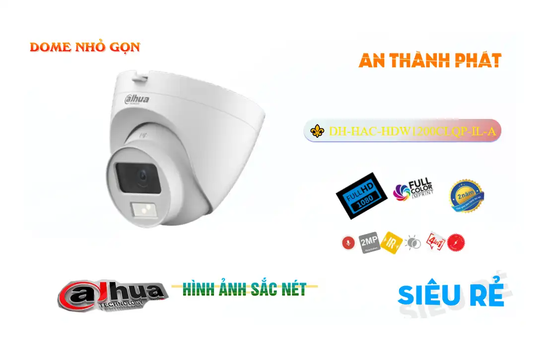 DH-HAC-HDW1200CLQP-IL-A Camera Dahua Thiết kế Đẹp DH-HAC-HDW1200CLQP-IL-A Camera Dahua Thiết kế Đẹp