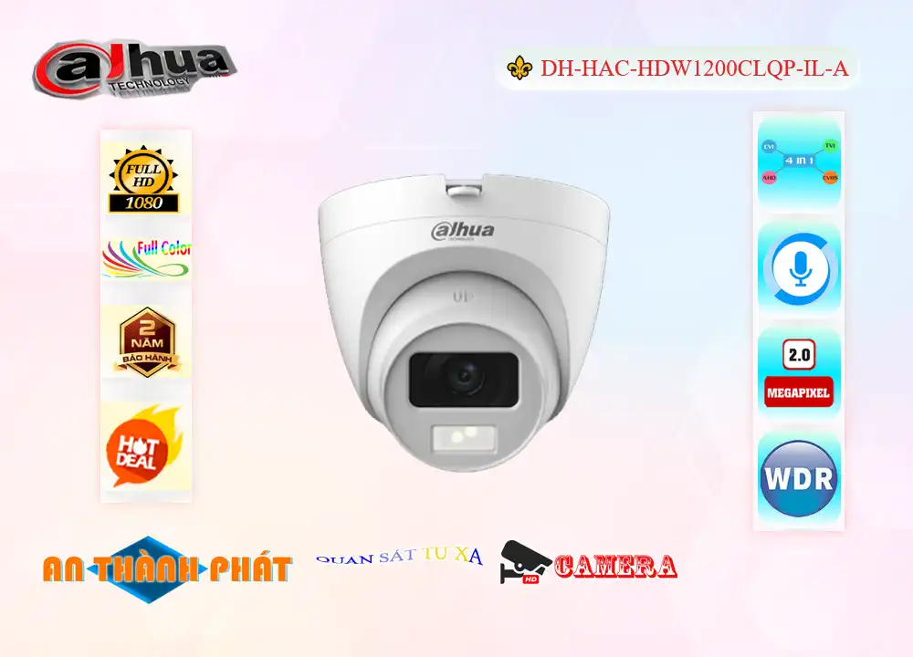 DH-HAC-HDW1200CLQP-IL-A Camera Dahua Thiết kế Đẹp DH-HAC-HDW1200CLQP-IL-A Camera Dahua Thiết kế Đẹp