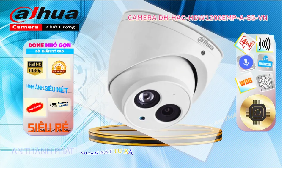DH-HAC-HDW1200EMP-A-S5-VN Camera An Ninh Thiết kế Đẹp