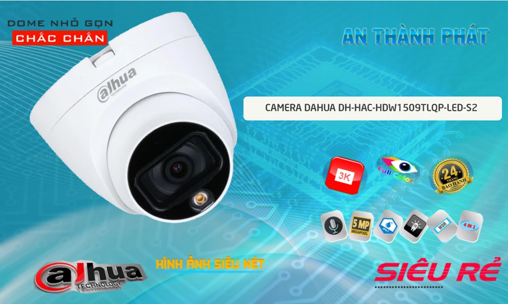 DH-HAC-HDW1509TLQP-LED-S2 Camera Dahua Sắt Nét DH-HAC-HDW1509TLQP-LED-S2 Camera Dahua Sắt Nét