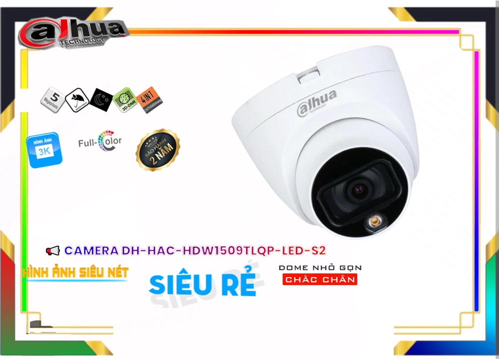 DH-HAC-HDW1509TLQP-LED-S2 Camera Dahua Sắt Nét DH-HAC-HDW1509TLQP-LED-S2 Camera Dahua Sắt Nét
