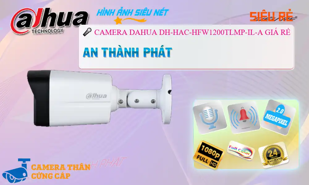 DH-HAC-HFW1200TLMP-IL-A Thiết kế Đẹp Dahua DH-HAC-HFW1200TLMP-IL-A Thiết kế Đẹp Dahua