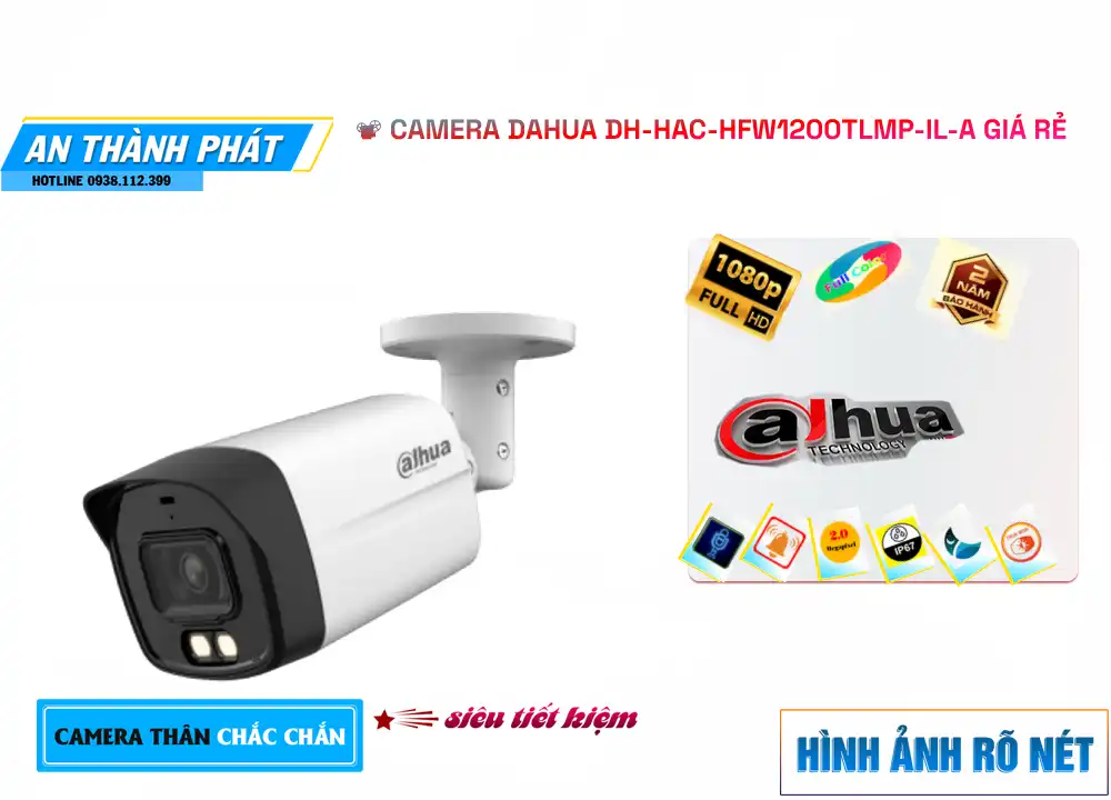 DH-HAC-HFW1200TLMP-IL-A Thiết kế Đẹp Dahua DH-HAC-HFW1200TLMP-IL-A Thiết kế Đẹp Dahua