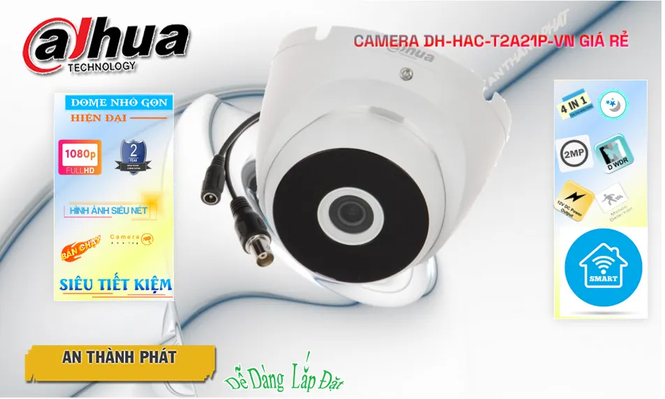 DH-HAC-T2A21P-VN Camera Thiết kế Đẹp  Dahua