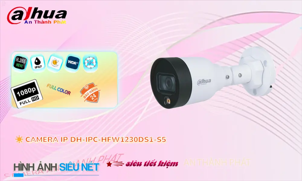 Camera DH-IPC-HFW1239S1-LED-S5 Dahua Sắt Nét Camera DH-IPC-HFW1239S1-LED-S5 Dahua Sắt Nét