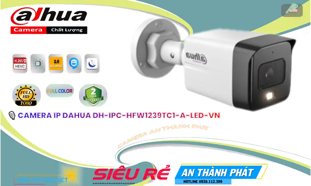 Camera Dahua DH-IPC-HFW1239TC1-A-LED-VN Camera Dahua DH-IPC-HFW1239TC1-A-LED-VN