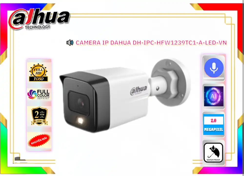 Camera Dahua DH-IPC-HFW1239TC1-A-LED-VN Camera Dahua DH-IPC-HFW1239TC1-A-LED-VN