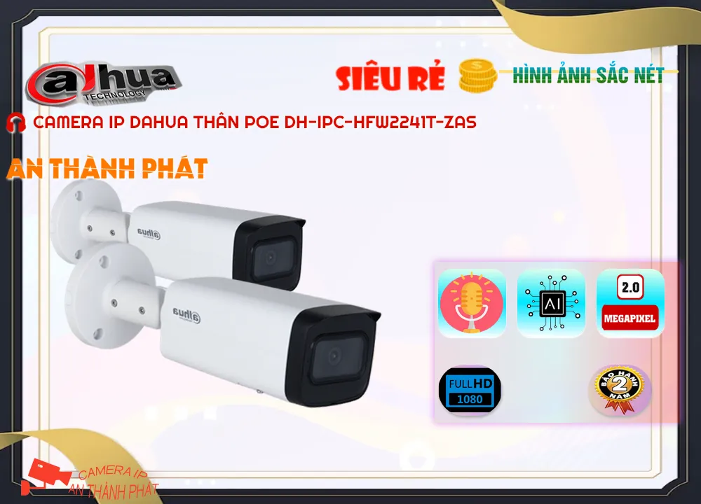 Camera Dahua DH-IPC-HFW2241T-ZAS 2MP, camera quan sát DH-IPC-HFW2241T-ZAS, camera giám sát DH-IPC-HFW2241T-ZAS, lắp đặt camera DH-IPC-HFW2241T-ZAS, camera ngoài trời DH-IPC-HFW2241T-ZAS