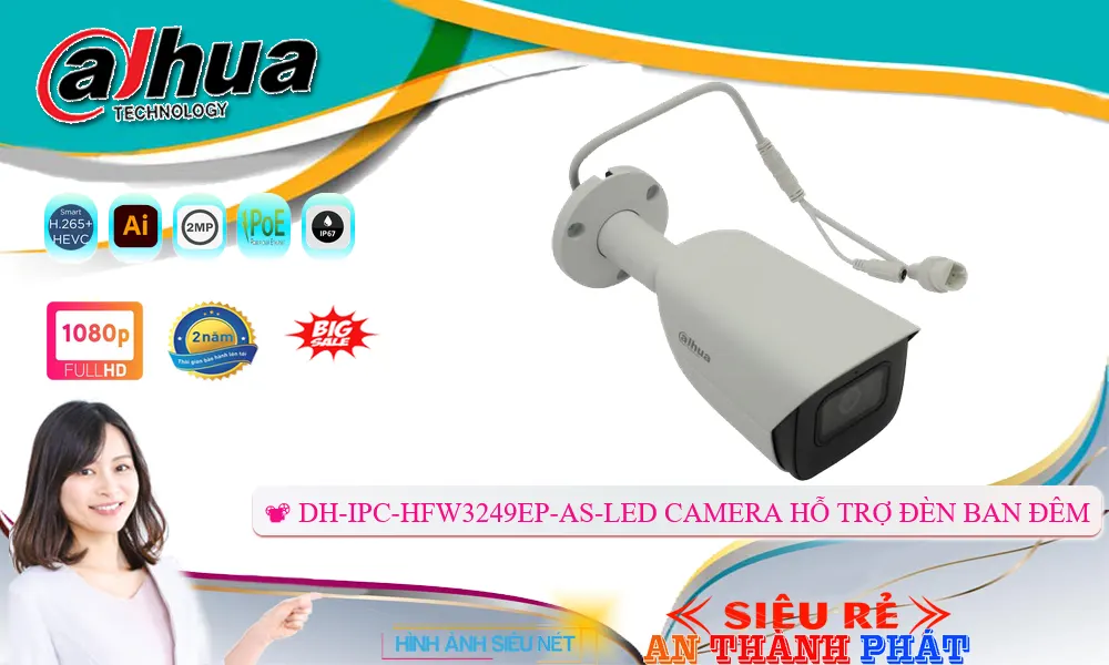 ❇  Camera  Dahua DH-IPC-HFW3249EP-AS-LED Giá rẻ