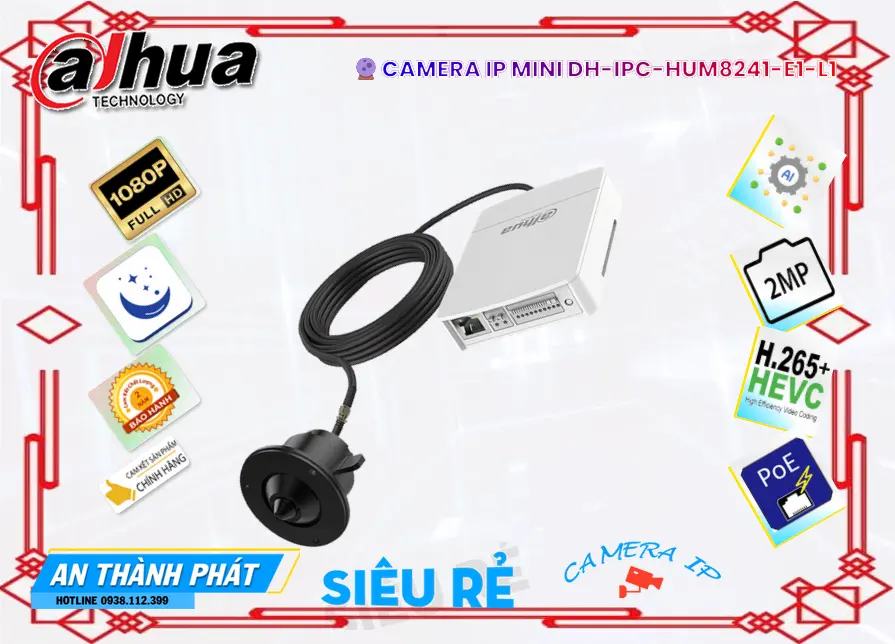 Camera An Ninh Dahua DH-IPC-HUM8241-E1-L1 Chất Lượng Camera An Ninh Dahua DH-IPC-HUM8241-E1-L1 Chất Lượng
