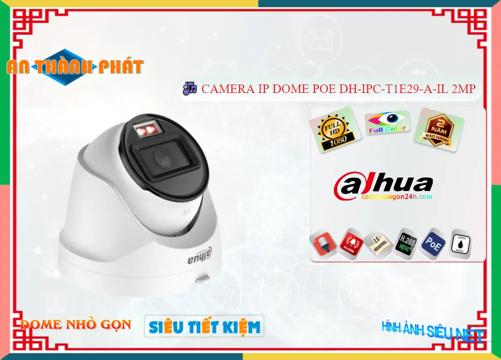DH-IPC-T1E29-A-IL Camera Công Nghệ POE Dahua DH-IPC-T1E29-A-IL Camera Công Nghệ POE Dahua