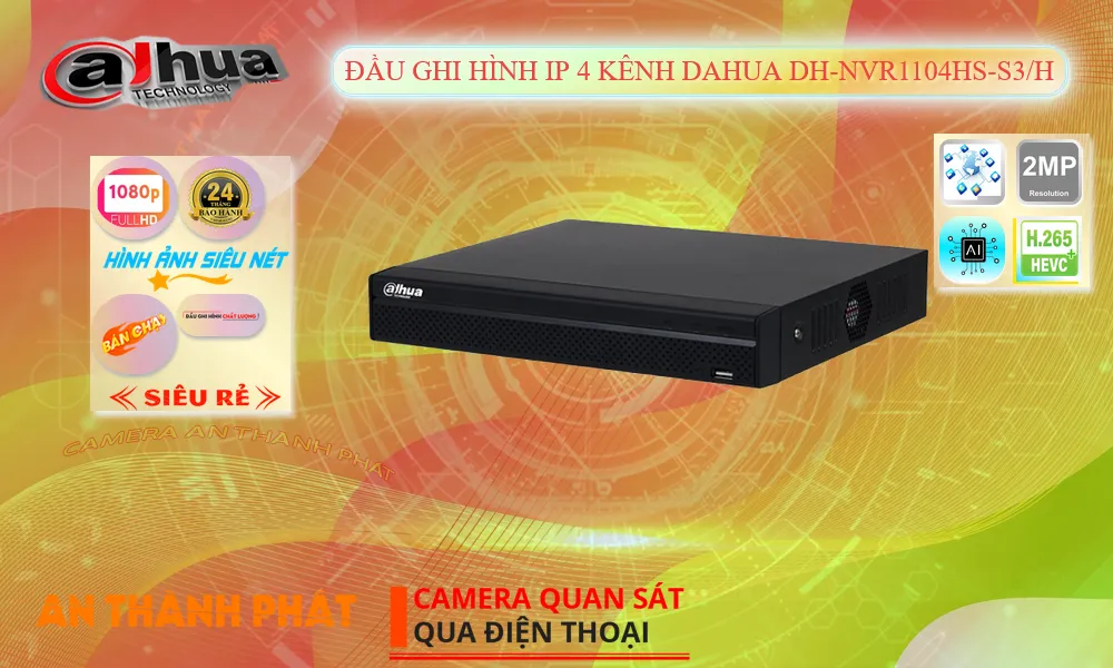 DH-NVR1104HS-S3/H Đầu Ghi Hình 4 Kênh