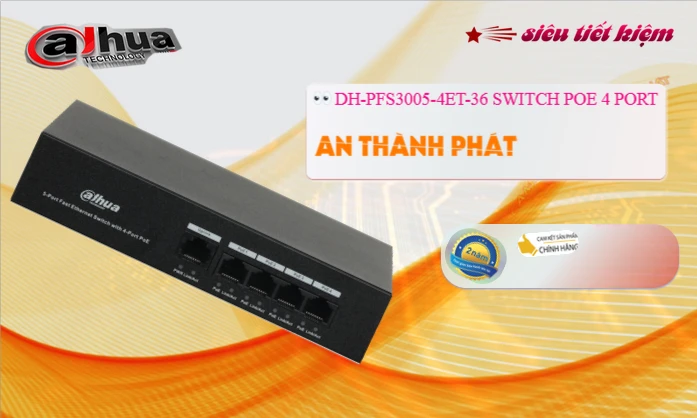 Modum Mạng  Hãng Dahua DH-PFS3005-4ET-36